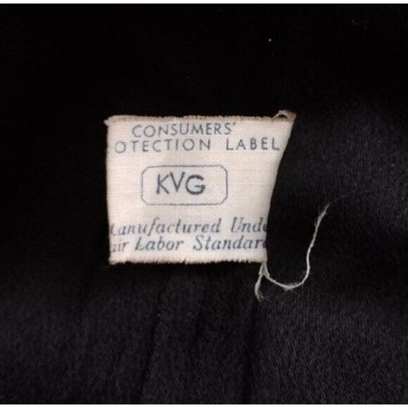 Vintage 30s Black Wool Fox Fur Collar Open Front Opera Swing Dress Overcoat - Picture 11 of 12